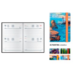 Agenda Bigiornaliera 6,5x10 - 110 Painting c/elast