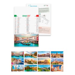 Calendario illustrato Città d'Italia 29x47