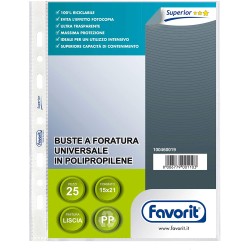 Buste con fori PPL 15x21 Lucide - 25pz