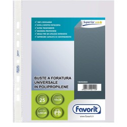 Buste con fori PPL 18x24 Lisce - 25pz - 100460022