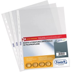 Buste c/fori PPL 22x30 Superior Antiriflesso- 50pz