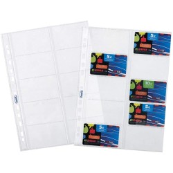 Buste c/fori PPL p/cards 8,5x5,4 10 tasche - 10pz