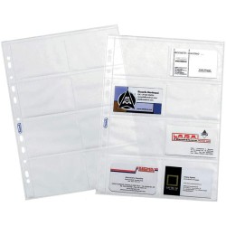 Buste c/fori PPL porta biglietti visita A4 - 10pz