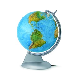 Mappamondo con Luce diametro 30 - Uranio Rilievo