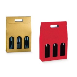 Scatola 3 bottiglie monocolore