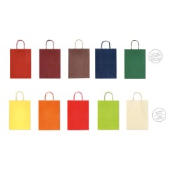 Cf. 25 Shopper carta 22x27x10 - 5 colori assortiti