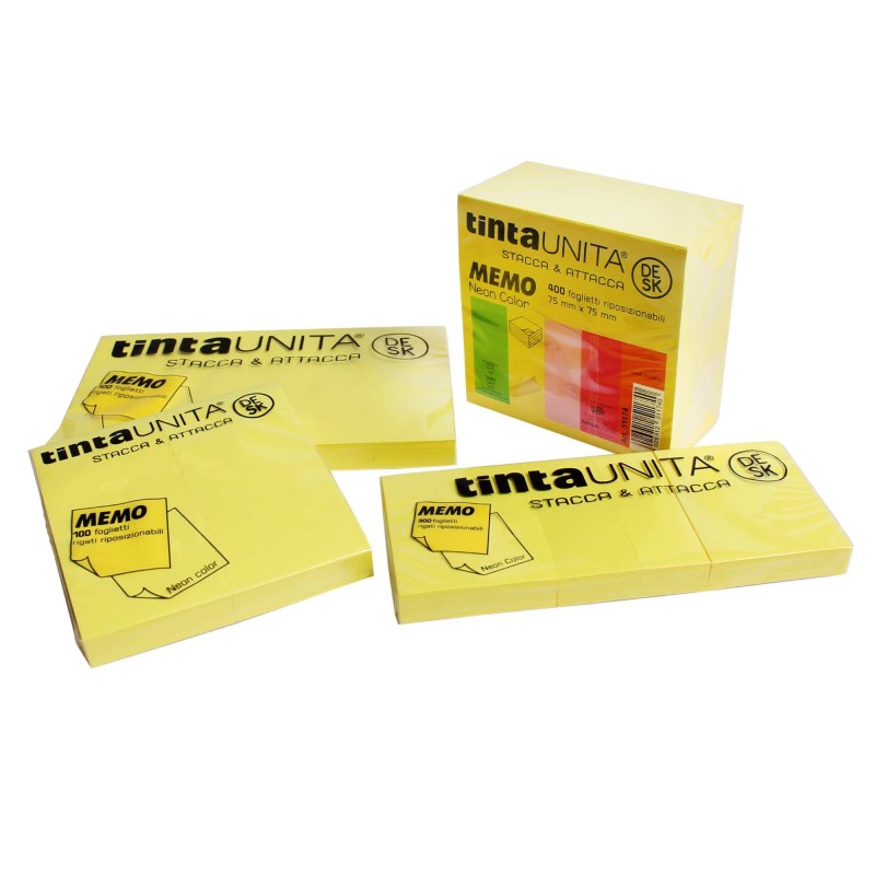 Foglietti riposizionabili Memo giallo 100fg 50x75 Pool Over | Blocchetti adesivi e riposizionabil 