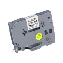 Nastri Brother 9mm x 8 mt nero/bianco - TZE-221