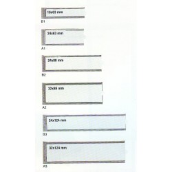 Portaetichette adesive IES A2 32x88mm 8 pezzi