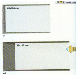 Portaetichette adesive IES A4 65x140mm 2 pezzi