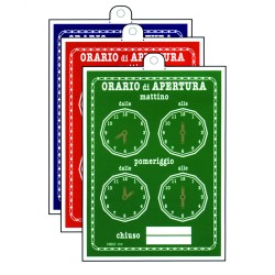 Cartello a forma di orologio chiuso - aperto