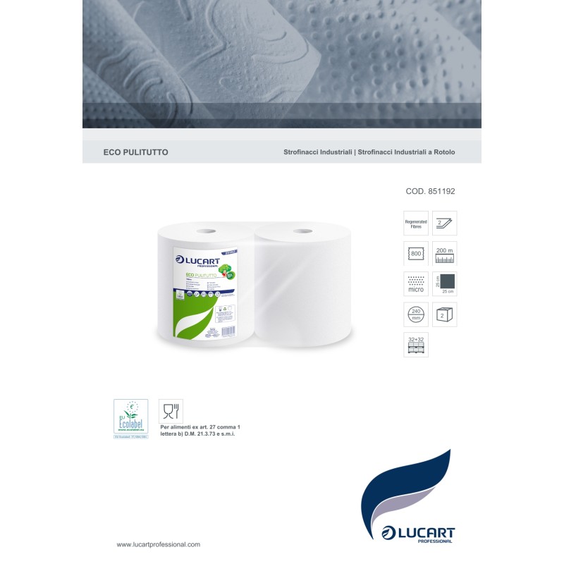 Asciugamani/Strofinacci 800 Strappi Lucart | Asciugamani carta 