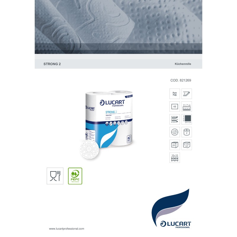 Asciugatutto 2 rotoli 821656 Lucart | Asciugamani carta 