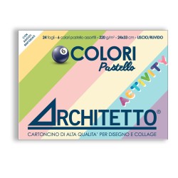 Blocco Architetto Colore Pastello 24x33 24fg 220gr