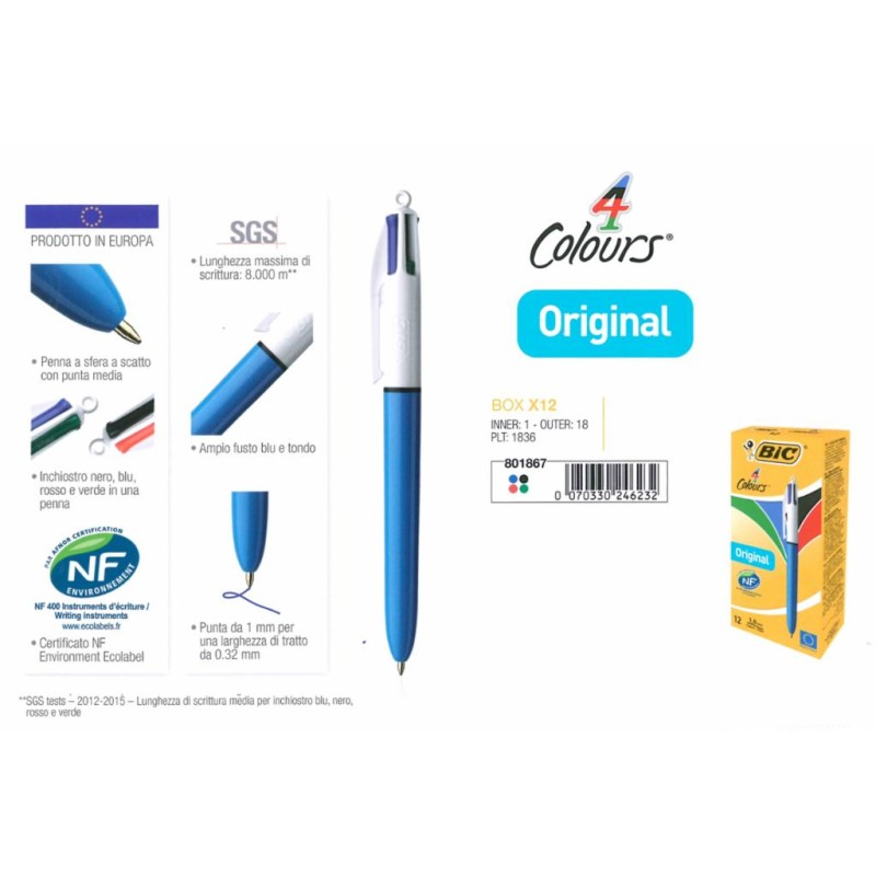 Penna a sfera Bic 4 colori Bic | Penne 4 colori e multifunzione 
