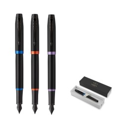 Stilografica Parker IM Vibrant Ring fusto nero M