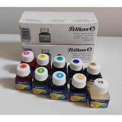 Cf. 10 Flacone Inchiostro china colori assortiti