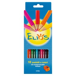 Pastelli Elios 12 Colori Lunghi 18cm