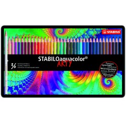 Pastelli Aquacolor 36 colori 1636 scatola metallo