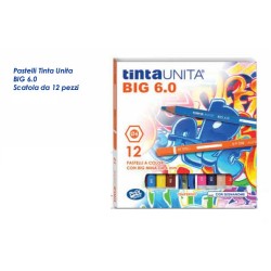 Scatola 12 Pastelli Tinta Unita Jumbo 6mm
