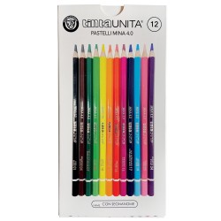 Scatola 12 Pastelli Tinta Unita mina 4mm