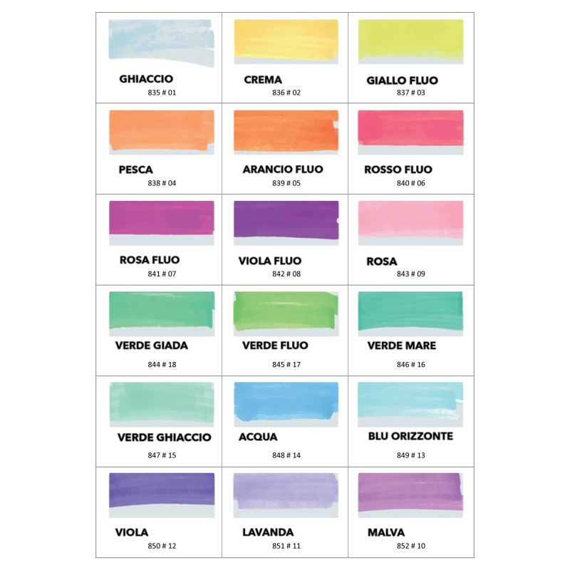 Evidenziatore Everyday Tinta Unita in 24 colori Pool Over - Tinta Unita | Evidenziatori 