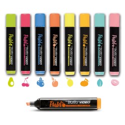 Evidenziatori Tratto Video Pastel colori singoli