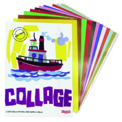 Collage carta lucida adesiva 6fg ass. 24x33 701/6