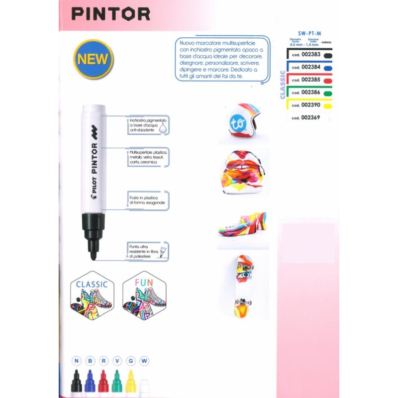 Marker multisuperficie PILOT PINTOR colori base Pilot | Pennarelli Multisuperficie 