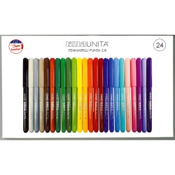 Scatola 24 pennarelli 2.8 Tinta Unita