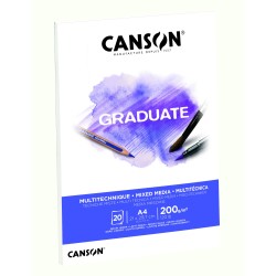 Blocco Graduate per tecniche miste 20fg 200gr A4