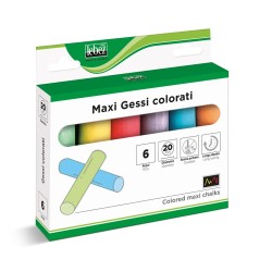 Scatola 6 Maxigessi colorati 532 diam.20