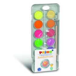 Acquerelli D30 Scatola 12 colori Primo metal-fluo