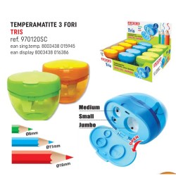 Temperino 3 FORI  S-M-Jumbo con serbatoio col ass