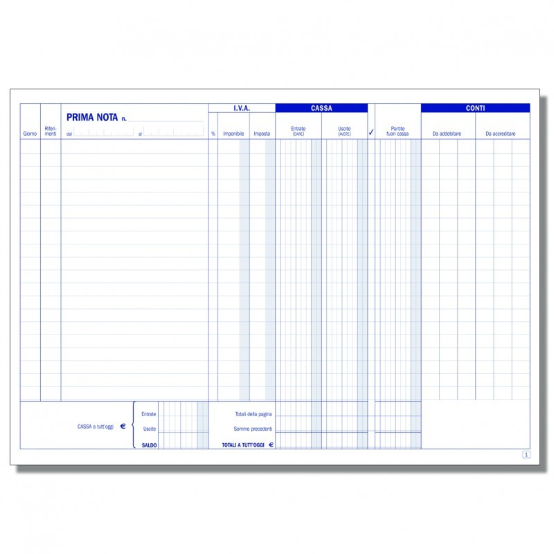 Prima nota cassa controp. DU16831C000 Data ufficio | Contabilità e Società 