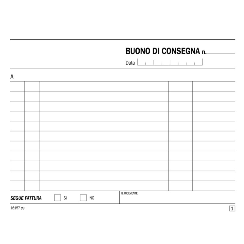 Buoni di Consegna 2 copie 16x11 161570000 Data ufficio | Trasporti 