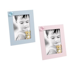 Cornice Bimbi mdf 13x18 Orsetti con fiocco