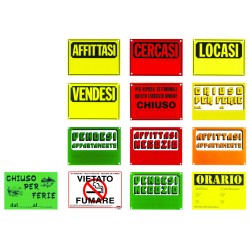 Cartelli affittasi vendesi e ferie