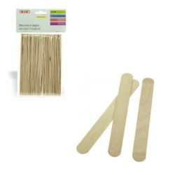Blister 50 stecche legno naturale 150mm