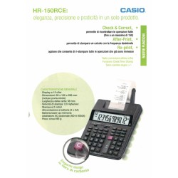 Calcolatrice Casio scrivente HR150RCE-WA 12 cifre Casio | Scriventi 