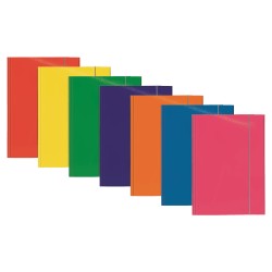 Cartellina 3 lembi con elastico - lucida col ass