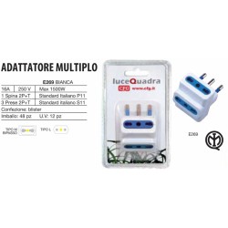 ADATTATORE MULTIPLO BIANCO E269 Ugotesi - marchi generici | Cavi - adattatori 