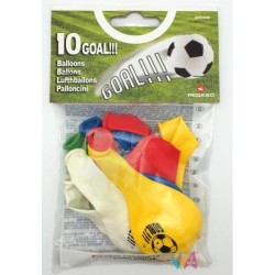 Busta 10 Palloncini medi GOAL colori ass. 100/85