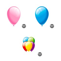 Busta 16 Palloncini medi tinta unita