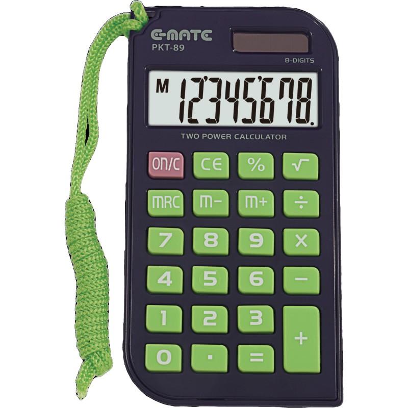 Calcolatrice Pool Digit 8 cifre c/laccetto PKT-89 Pool Over | Tascabile 