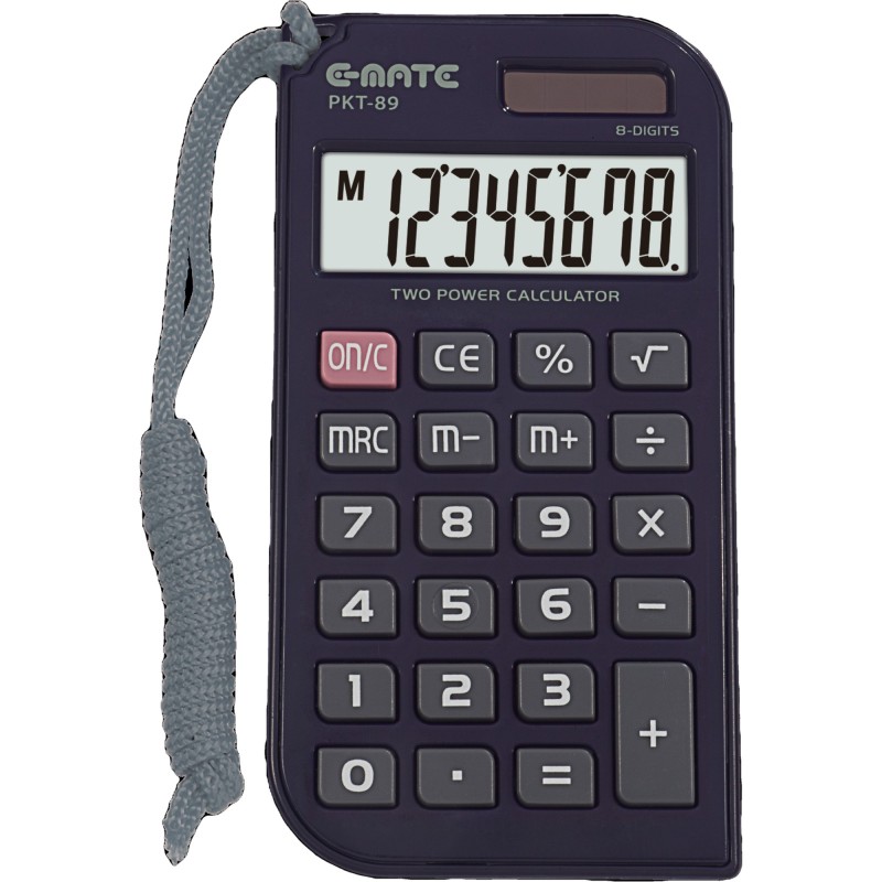 Calcolatrice Pool Digit 8 cifre c/laccetto PKT-89 Pool Over | Tascabile 