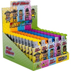 POP Accendino TURBO antivento FUNNY WORLD 50 PZ