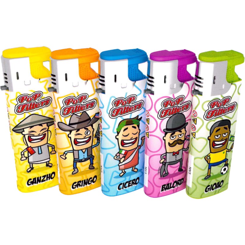 POP Accendino TURBO antivento FUNNY WORLD 50 PZ Ugotesi - marchi generici | Accendini, accendigas 