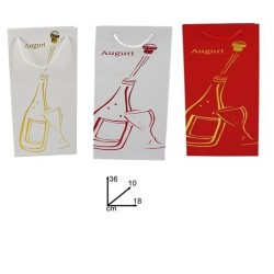 Shopper 2 bottiglia Auguri