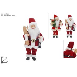 Babbo Natale vestino h45 con carillon e mov.testa